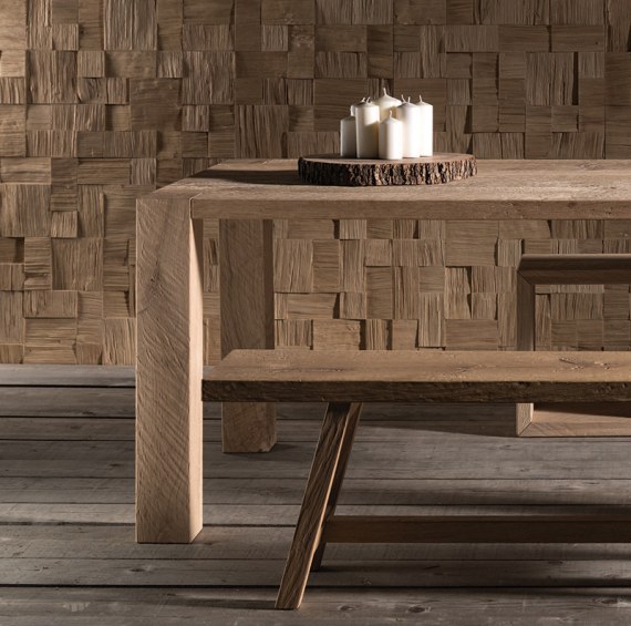 Tavolo in legno rovere olmo cedro